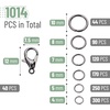 image:imageMr Pen Open Jump Rings Set 1014 pcs  Champagne Metal Jump Rings with Lobster Clasps 6 Assorted Sizes 410 mm Jewelry Making Findings for DIY Crafts BraceletsBlack