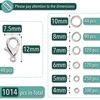 image:imageMr Pen Open Jump Rings Set 1014 pcs  Champagne Metal Jump Rings with Lobster Clasps 6 Assorted Sizes 410 mm Jewelry Making Findings for DIY Crafts BraceletsSilver