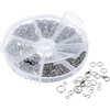image:imageMr Pen Open Jump Rings Set 1014 pcs  Champagne Metal Jump Rings with Lobster Clasps 6 Assorted Sizes 410 mm Jewelry Making Findings for DIY Crafts BraceletsSilver