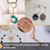 image:imageMr Pen Open Jump Rings Set 1014 pcs  Champagne Metal Jump Rings with Lobster Clasps 6 Assorted Sizes 410 mm Jewelry Making Findings for DIY Crafts BraceletsGold