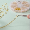 image:imageMr Pen Open Jump Rings Set 1014 pcs  Champagne Metal Jump Rings with Lobster Clasps 6 Assorted Sizes 410 mm Jewelry Making Findings for DIY Crafts BraceletsGold