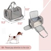 image:imageMr Pen Pet Carrier 175 x 112 x 115 Medium Size Orange  Portable Travel Carrier for Small Pets Cats amp Small Dogs Breathable Mesh Safety Inner LeashGrey