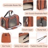 image:imageMr Pen Pet Carrier 175 x 112 x 115 Medium Size Orange  Portable Travel Carrier for Small Pets Cats amp Small Dogs Breathable Mesh Safety Inner LeashOrange