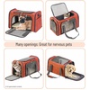 image:imageMr Pen Pet Carrier 175 x 112 x 115 Medium Size Orange  Portable Travel Carrier for Small Pets Cats amp Small Dogs Breathable Mesh Safety Inner LeashOrange