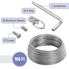 image:imageMr Pen Picture Hanging Kit 100 Feet Stainless Steel Braided Hanging Wire  20x D Ring Picture Hangers with Screws and 20x Aluminum Crimping Loop Sleeve for Canvas Paintings Photo Frames