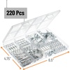 image:imageMr Pen Picture Hanging Kit 410 pcs Gold Assorted Hooks Nails  Sawtooth Hangers DRings Steel Wire Ring Hooks Home Wall Mount Hardware for Frames Canvas DcorSilver