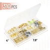 image:imageMr Pen Picture Hanging Kit 410 pcs Gold Assorted Hooks Nails  Sawtooth Hangers DRings Steel Wire Ring Hooks Home Wall Mount Hardware for Frames Canvas DcorGold