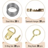 image:imageMr Pen Picture Hanging Kit 410 pcs Gold Assorted Hooks Nails  Sawtooth Hangers DRings Steel Wire Ring Hooks Home Wall Mount Hardware for Frames Canvas DcorGold
