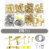 image:imageMr Pen Picture Hanging Kit 410 pcs Gold Assorted Hooks Nails  Sawtooth Hangers DRings Steel Wire Ring Hooks Home Wall Mount Hardware for Frames Canvas DcorSilver  Gold