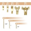 image:imageMr Pen Picture Hanging Kit 410 pcs Gold Assorted Hooks Nails  Sawtooth Hangers DRings Steel Wire Ring Hooks Home Wall Mount Hardware for Frames Canvas DcorGold
