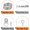 image:imageMr Pen Picture Hanging Kit 410 pcs Gold Assorted Hooks Nails  Sawtooth Hangers DRings Steel Wire Ring Hooks Home Wall Mount Hardware for Frames Canvas DcorSilver