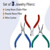 image:imageMr Pen Pliers for Jewelry Making 3 Pack Chain Nose  Round Nose Pliers Set and Wire Cutter for Beading Wire Wrapping Jump Rings Jewelry Repair Crafting DIYBlue  Green  Red