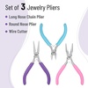 image:imageMr Pen Pliers for Jewelry Making 3 Pack Chain Nose  Round Nose Pliers Set and Wire Cutter for Beading Wire Wrapping Jump Rings Jewelry Repair Crafting DIYCandy Colors
