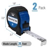 image:imageMr Pen Retractable Tape Measure 25 ft Purple Easy Read  Steel Retractable Measuring Tape with Fractions Ideal for Construction amp DIY ProjectsDark Blue