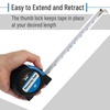 image:imageMr Pen Retractable Tape Measure 25 ft Purple Easy Read  Steel Retractable Measuring Tape with Fractions Ideal for Construction amp DIY ProjectsLight Blue