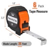 image:imageMr Pen Retractable Tape Measure 25 ft Purple Easy Read  Steel Retractable Measuring Tape with Fractions Ideal for Construction amp DIY ProjectsOrangeBlack
