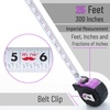 image:imageMr Pen Retractable Tape Measure 25 ft Purple Easy Read  Steel Retractable Measuring Tape with Fractions Ideal for Construction amp DIY ProjectsPastel Purple