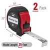 image:imageMr Pen Retractable Tape Measure 25 ft Purple Easy Read  Steel Retractable Measuring Tape with Fractions Ideal for Construction amp DIY ProjectsRedBlack