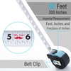 image:imageMr Pen Retractable Tape Measure 25 ft Purple Easy Read  Steel Retractable Measuring Tape with Fractions Ideal for Construction amp DIY ProjectsSky Blue