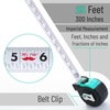 image:imageMr Pen Retractable Tape Measure 25 ft Purple Easy Read  Steel Retractable Measuring Tape with Fractions Ideal for Construction amp DIY ProjectsTurquoise Blue
