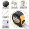 image:imageMr Pen Retractable Tape Measure 25 ft Purple Easy Read  Steel Retractable Measuring Tape with Fractions Ideal for Construction amp DIY ProjectsYellow Double Sided