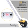 image:imageMr Pen Retractable Tape Measure 25 ft Purple Easy Read  Steel Retractable Measuring Tape with Fractions Ideal for Construction amp DIY ProjectsYellow
