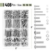 image:imageMr Pen Stainless Steel Nuts and Bolts Assortment Kit 408 pcs  M5 M6 M8 Hex Head Metric Bolts and Nuts Assortment Flat amp Lock Washers with Clear Storage Box Hardware Kit