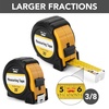 image:imageMr Pen Tape Measure 25Foot Yellow Steel Measuring Tape  Easy Read Tape Measure with Fractions Retractable Measuring Tape