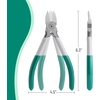 image:imageMr Pen Wire Cutter 6 Inch 5 Pack Green amp Ivory Ergonomic Rubber Handle  Spring Loaded Wire Cutters for Crafting Snips Flush Cut Pliers Diagonal Cutting PliersGreen  Ivory  Springloaded