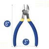 image:imageMr Pen Wire Cutter 6 Inch 5 Pack Green amp Ivory Ergonomic Rubber Handle  Spring Loaded Wire Cutters for Crafting Snips Flush Cut Pliers Diagonal Cutting PliersBlue