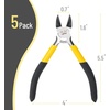 image:imageMr Pen Wire Cutter 6 Inch 5 Pack Green amp Ivory Ergonomic Rubber Handle  Spring Loaded Wire Cutters for Crafting Snips Flush Cut Pliers Diagonal Cutting PliersYellow  Springloaded