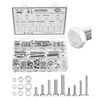 image:imageMr Pen Hex Head Nuts and Bolts Assortment Kit 246 pcs Stainless Steel  1420 51618 3816 Assorted Nuts and Bolts Heavy Duty Screw Assortment Kit with Clear Storage Box
