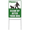 image:imageMr Pen No Dog Poop Signs for Yard 12 x 9  Double Sided Clean Up After Your Dog Signs with HStake Stand Waterproof and Easy to Install