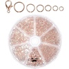 image:imageMr Pen Open Jump Rings Set 1014 pcs  Champagne Metal Jump Rings with Lobster Clasps 6 Assorted Sizes 410 mm Jewelry Making Findings for DIY Crafts BraceletsChampagne
