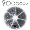 image:imageMr Pen Open Jump Rings Set 1014 pcs  Champagne Metal Jump Rings with Lobster Clasps 6 Assorted Sizes 410 mm Jewelry Making Findings for DIY Crafts BraceletsBlack