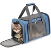 image:imageMr Pen Pet Carrier 175 x 112 x 115 Medium Size Orange  Portable Travel Carrier for Small Pets Cats amp Small Dogs Breathable Mesh Safety Inner LeashBlue