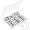 image:imageMr Pen Safety Pins Assorted 400 Pack 5 Different Sizes Silver
