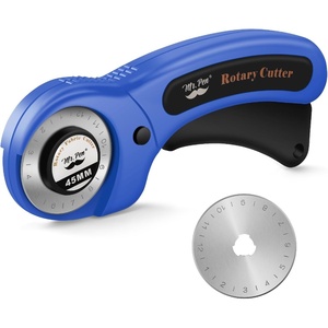 image:imageMr Pen 45mm Rotary Cutter with 1 Extra Blade Ergonomic Handle  Rotary Cutter for FabricBlue