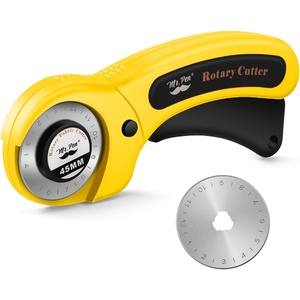 image:imageMr Pen 45mm Rotary Cutter with 1 Extra Blade Ergonomic Handle  Rotary Cutter for FabricYellow