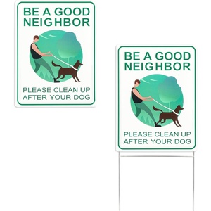 image:imageMr Pen Clean Up After Your Dog Signs 9 x 12 2 Pack with 1 Metal Stake  No Dog Poop Lawn Signs UV Protected amp Waterproof Double Sided Pick Up After Your Dog Sign for Yard