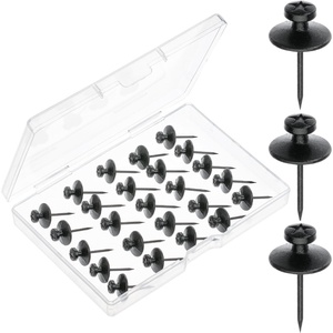image:imageMr Pen Double Headed Picture Hanging Nails 80 Pack Silver  Picture Nails Tacks for Wall Hangings Wall Pins for Hanging Wall Nails for Hanging Thumb Tacks for Wall HangingBlack