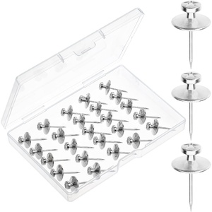 image:imageMr Pen Double Headed Picture Hanging Nails 80 Pack Silver  Picture Nails Tacks for Wall Hangings Wall Pins for Hanging Wall Nails for Hanging Thumb Tacks for Wall HangingSilver