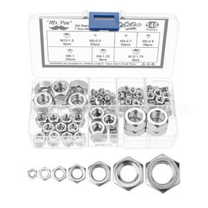 image:imageMr Pen Metric Hex Nuts Assortment Kit 145 pcs Stainless Steel  Metric Nut Assortment 7 Sizes M3 M4 M5 M6 M8 M10 M12 Hardware Nuts Metric Nuts Machine Nuts