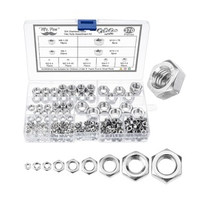 image:imageMr Pen Metric Hex Nuts Assortment Kit 370 pcs Stainless Steel  Metric Nut Assortment 9 Sizes M2 M3 M4 M5 M6 M8 M10 M12 Hardware Nuts
