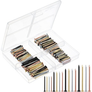image:imageMr Pen Nail Assortment Kit 1200 Pcs 4 Sizes Black Picture Hangers  Small Nails for Hanging Pictures Finishing Nails for Drywall WoodBlack  Gold  Silver  Copper