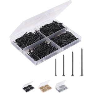 image:imageMr Pen Nail Assortment Kit 600 pcs 4 Sizes Silver Picture Hangers  Small Nails for Hanging Pictures Finishing Nails for Drywall and WoodBlack