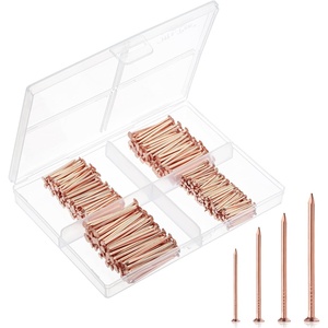 image:imageMr Pen Nail Assortment Kit 600 pcs 4 Sizes Silver Picture Hangers  Small Nails for Hanging Pictures Finishing Nails for Drywall and WoodRose Gold