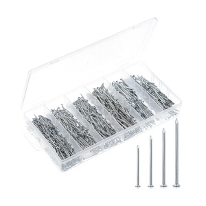 image:imageMr Pen Nail Assortment Kit Bulk 1200 Pcs 4 Sizes Silver Small Nails for Hanging Pictures Finishing Nails