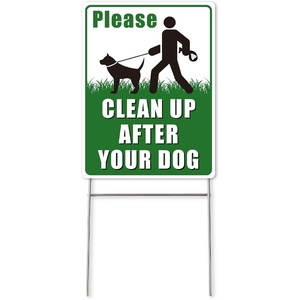 image:imageMr Pen No Dog Poop Signs for Yard 12 x 9  Double Sided Clean Up After Your Dog Signs with HStake Stand Waterproof and Easy to Install