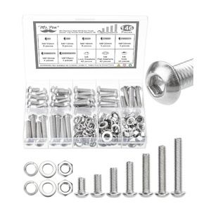 image:imageMr Pen Nuts and Bolts Assortment Kit 120 pcs Stainless Steel  M6 Screws 7 Sizes 1035mmHex Socket Head Cap Screws Assorted Nuts and Bolts Nut Bolt and Washer Assortment146 pcs  M67 Sizes 630mm